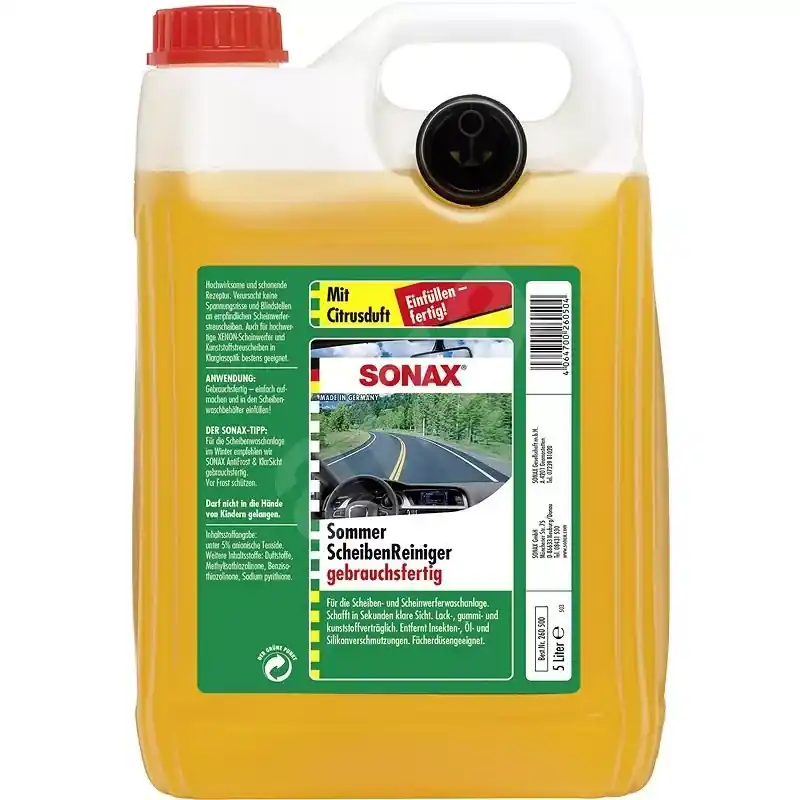 Akciós ár Sonax, Szélvédőmosó Nyári, Citromos, 5L